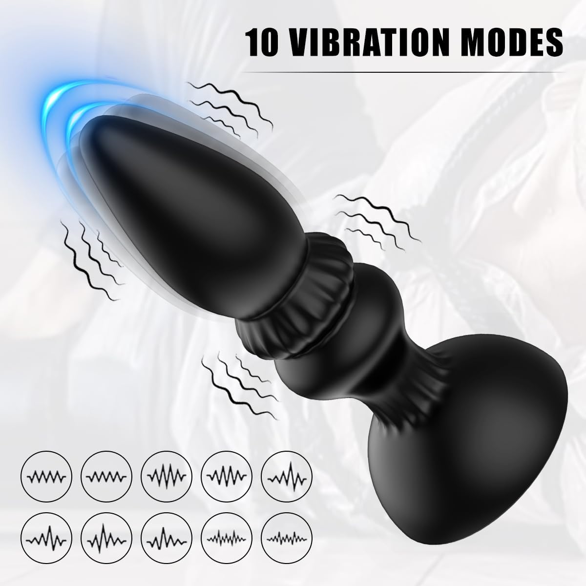 Smart Anal Plug Vibrator Butt Plug Prostate Massager with 10 Vibrators Modes