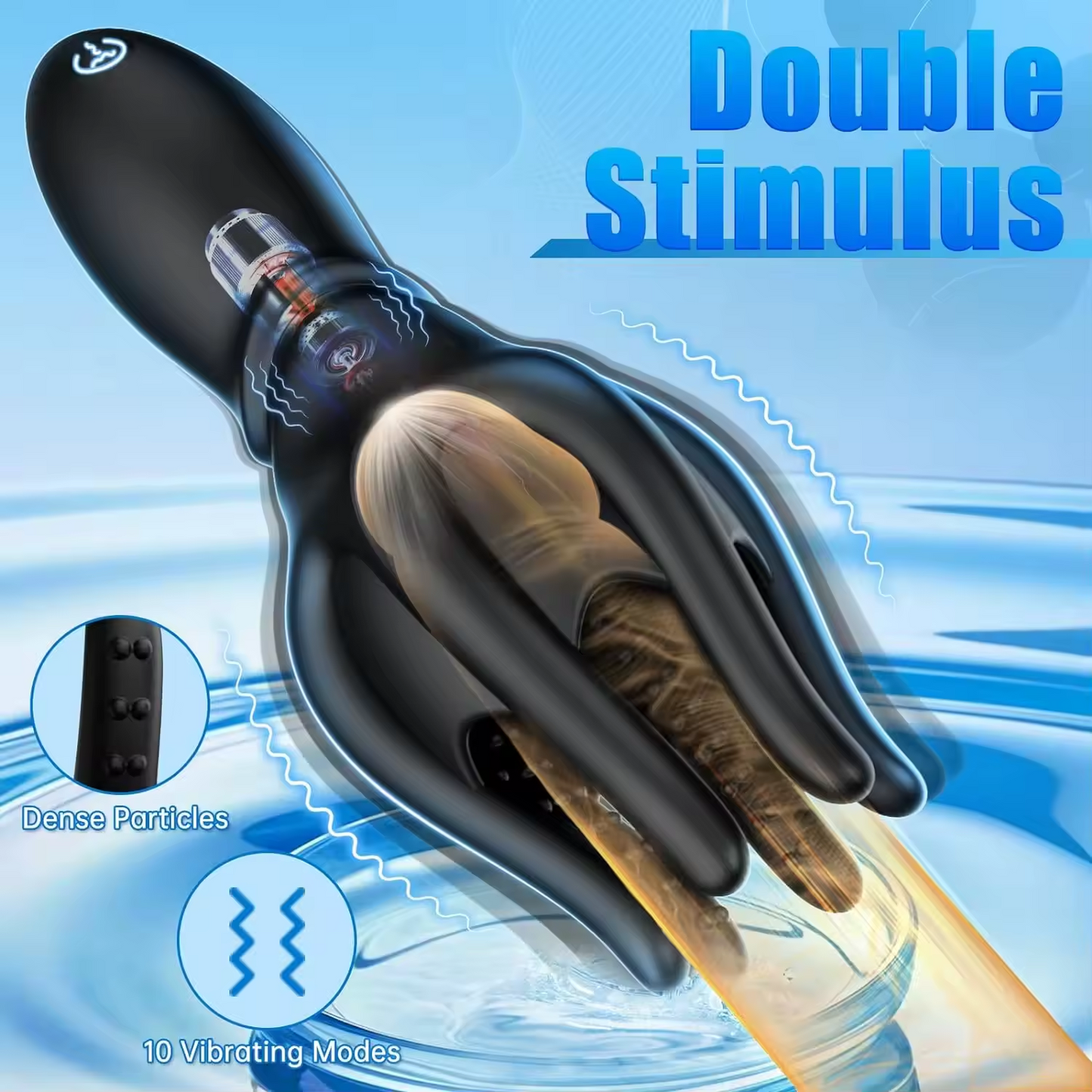 Octopus Glans Trainer Penis Massage Male Masturbator with 10 Vibration Modes