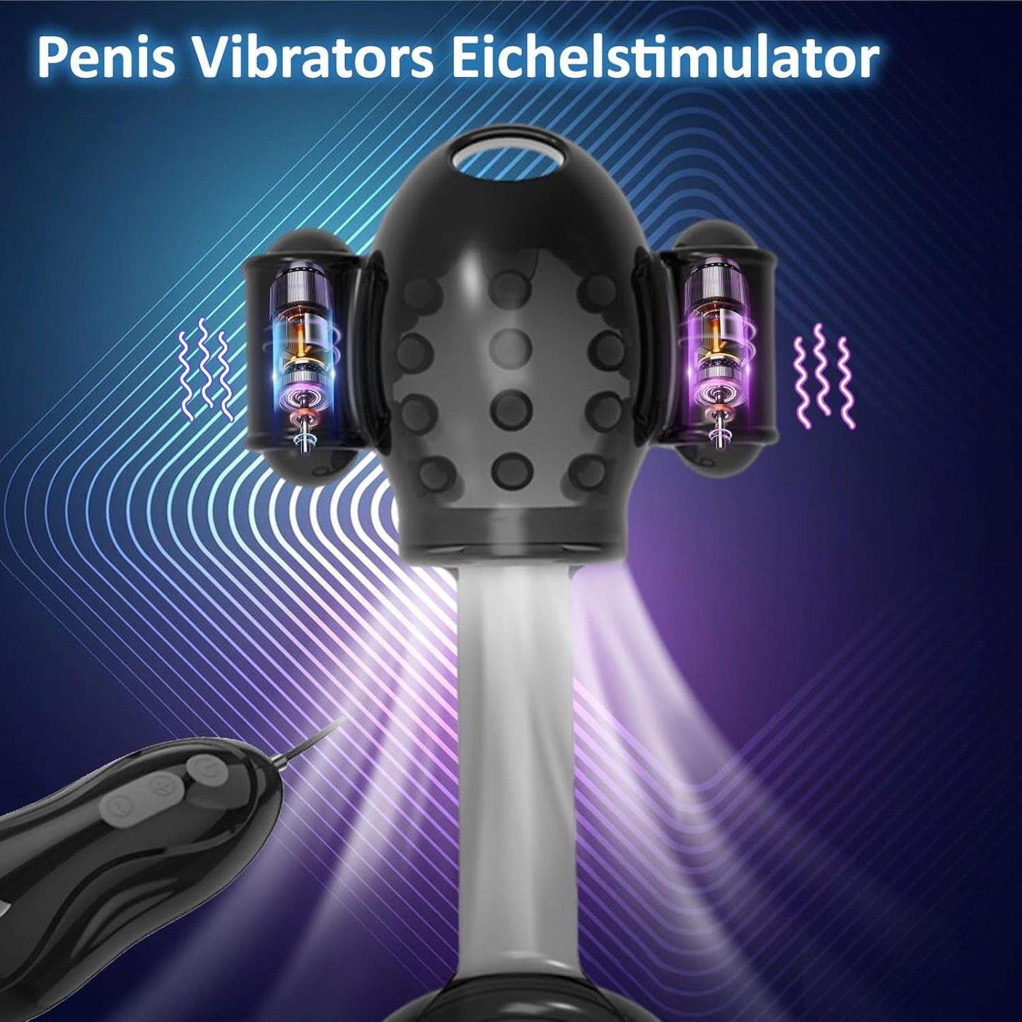 Glans Stimulator Glans Vibrator Electric Masturbator Trainer with 12 Vibration Modes