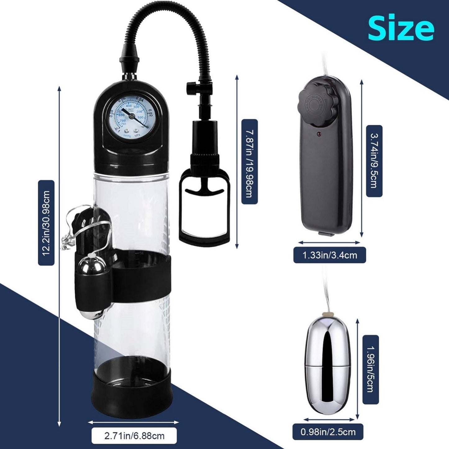 Electric Enlarge Air Penis Vacuum Enlargement Training Device with Multifunctional Modes