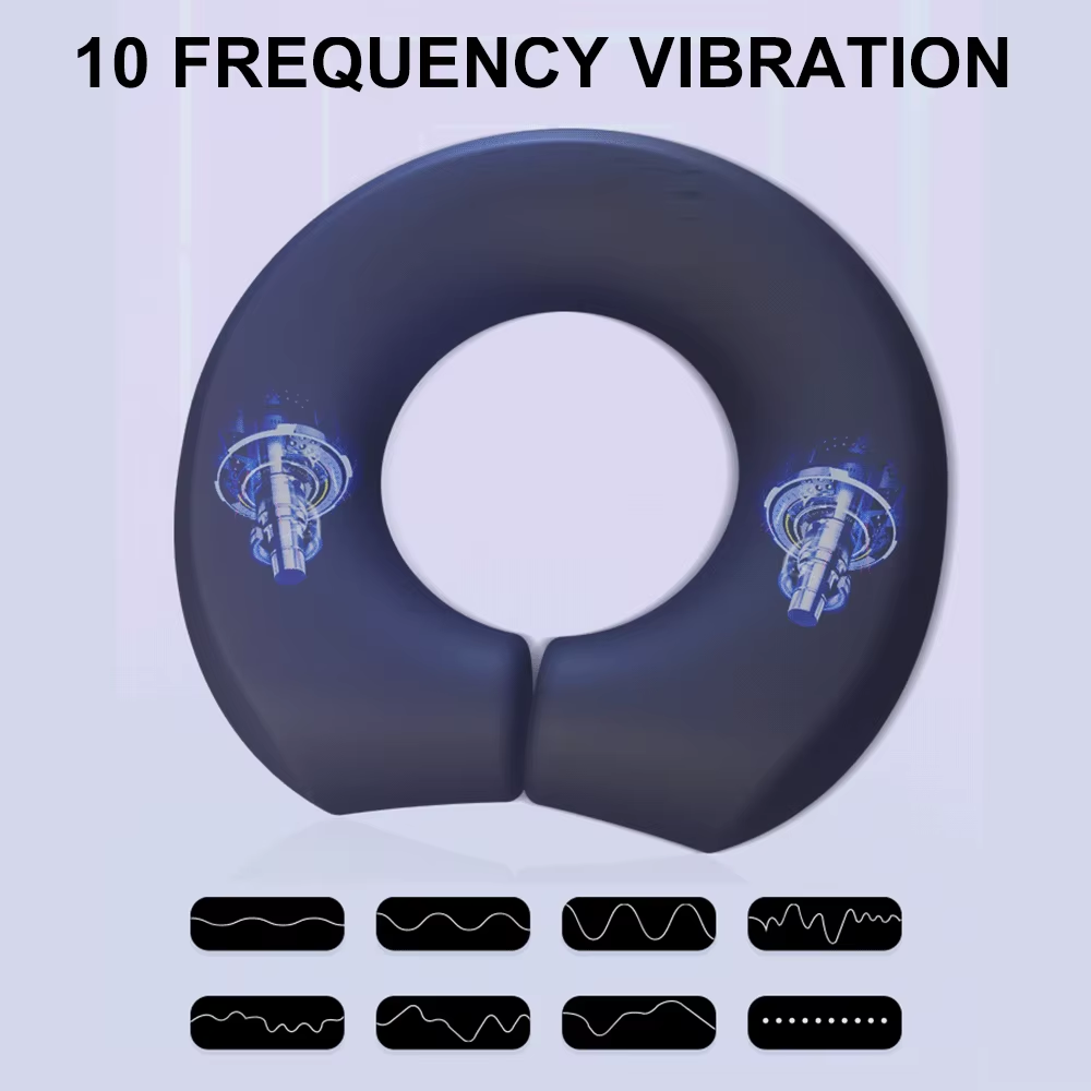 Adjustable Cock Penis Ring Glans Stimulator Delay Ejaculation with 10 Vibration Modes