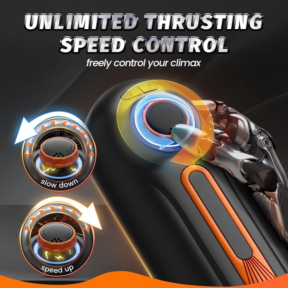Masturbateur masculin automatique 5 en 1 avec poussée, succion, vibration et chauffage
