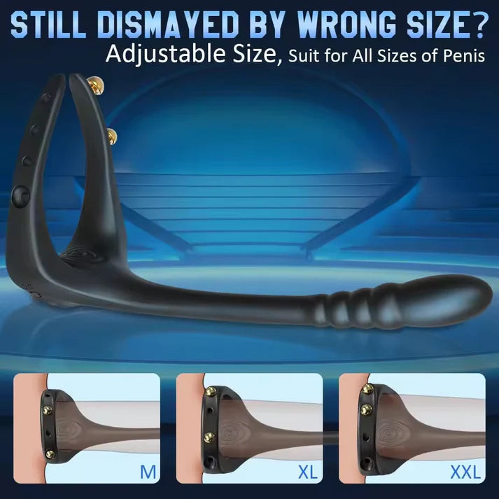 3 in 1 Multifunctional Cock Ring Vibrator Prostate with 10 Vibration Modes