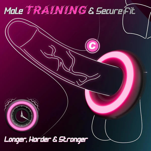 Penis Ring Vibrator Cock Ring Stimulator with 10 Powerful Vibration Modes