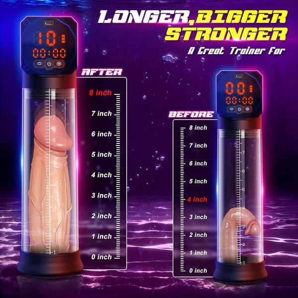 Automatic Penis Pump Enlarger Masturbator with 10 Sucking & 10 Training Modes