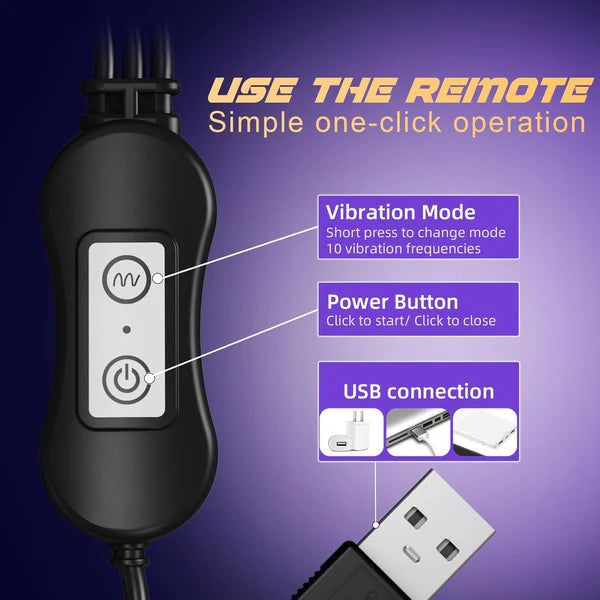 Vacuum Penis Trainer Vibrator Extender Masturbator with 5 Vibration Modes