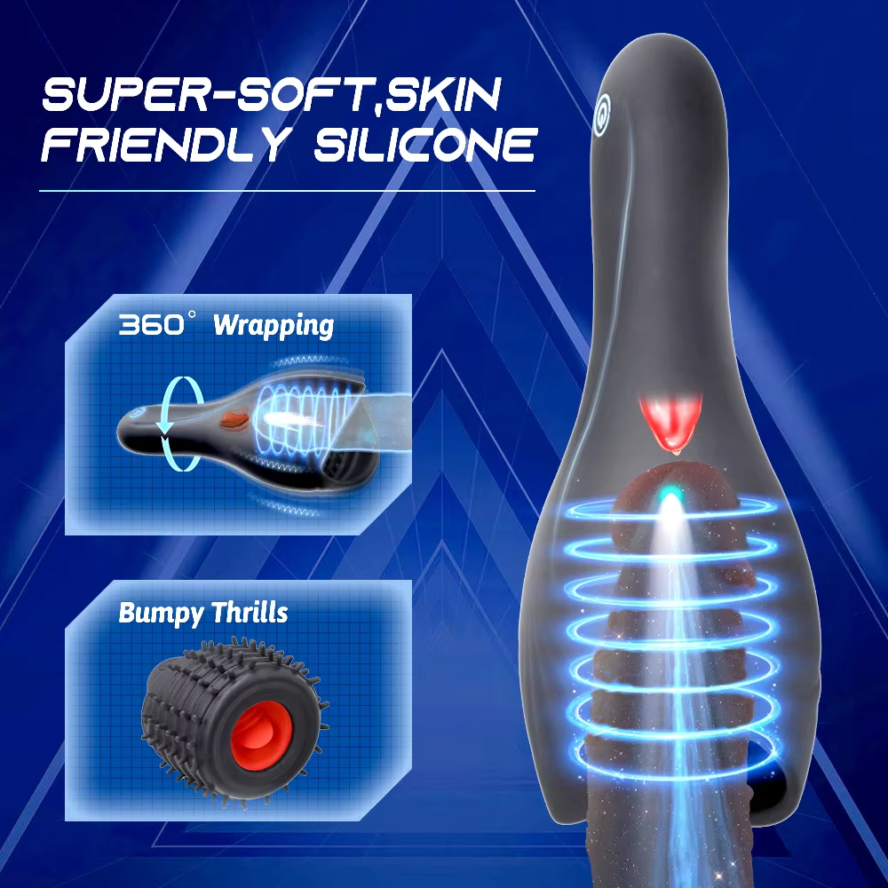 Masturbateur masculin, vibrateur de pénis, Stroker avec 10 fréquences dynamiques