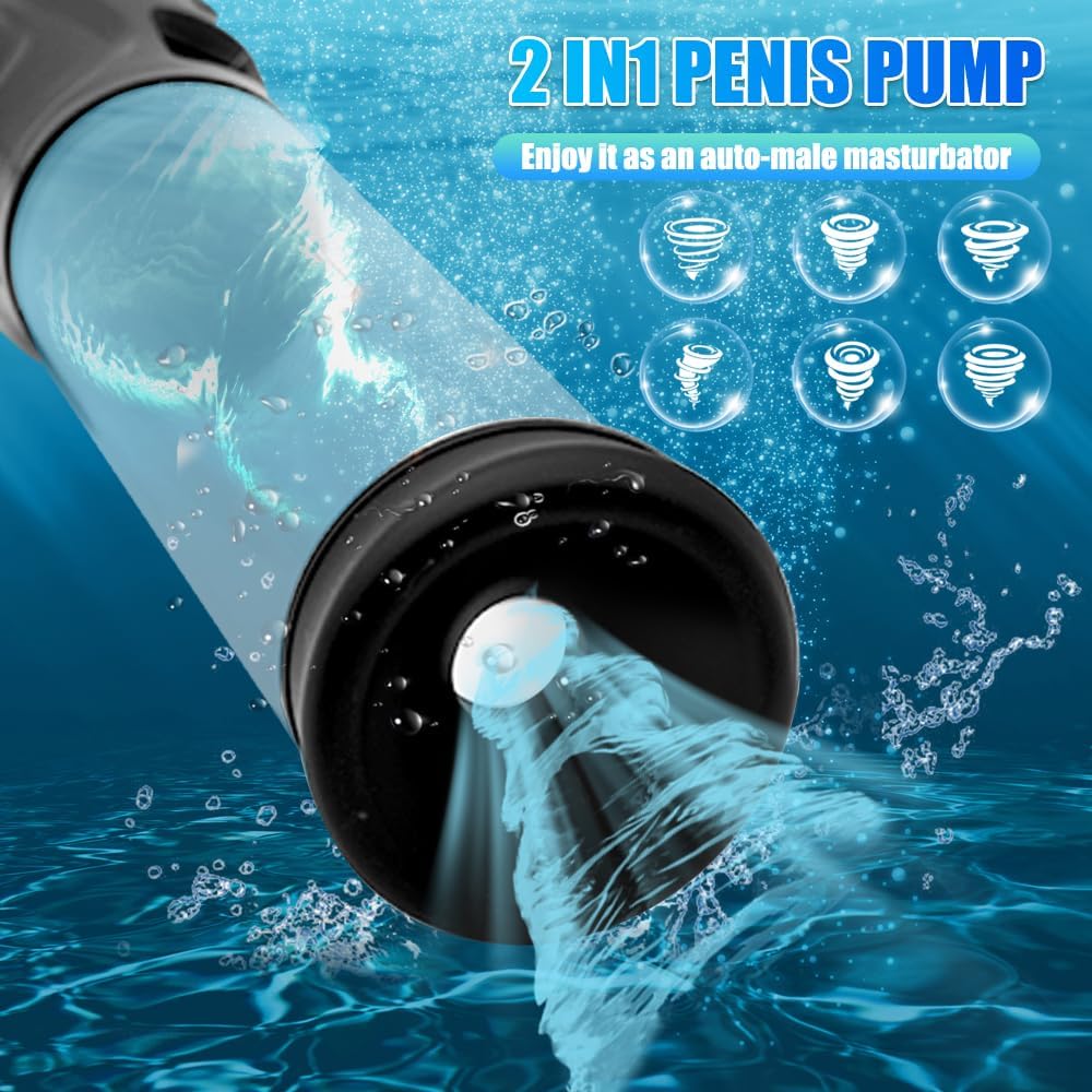 Electric Penis Enlarge Vacuum Pump Male Masturbator with 6 Suction Modes