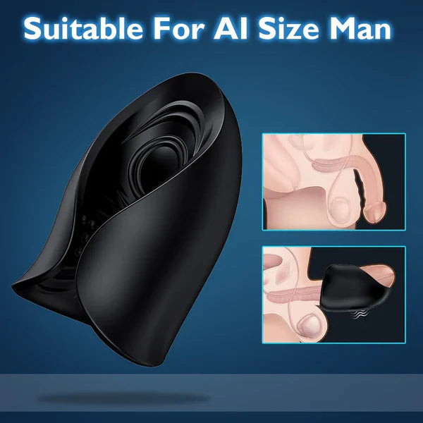 Automatic Penis Stroker Glans Massager Training Device with 10 Pulse Modes