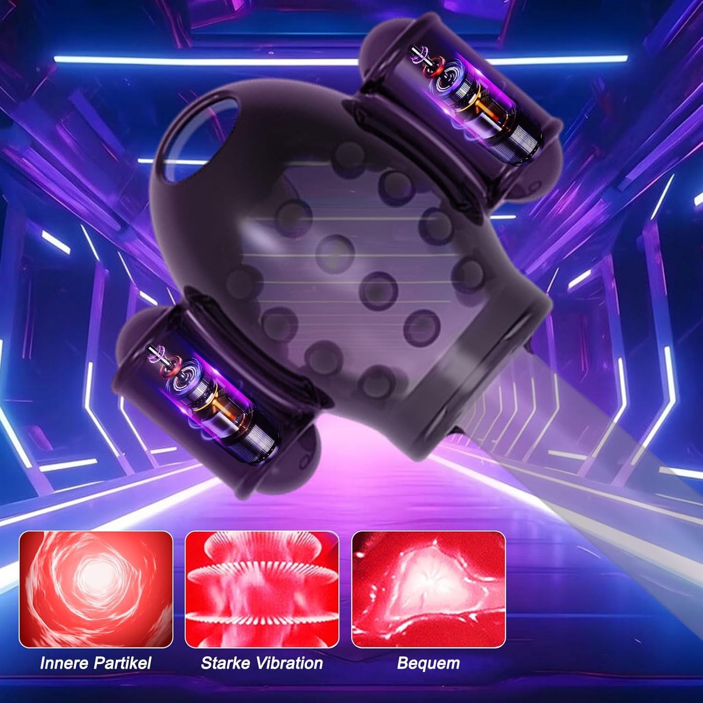Glans Stimulator Glans Vibrator Electric Masturbator Trainer with 12 Vibration Modes