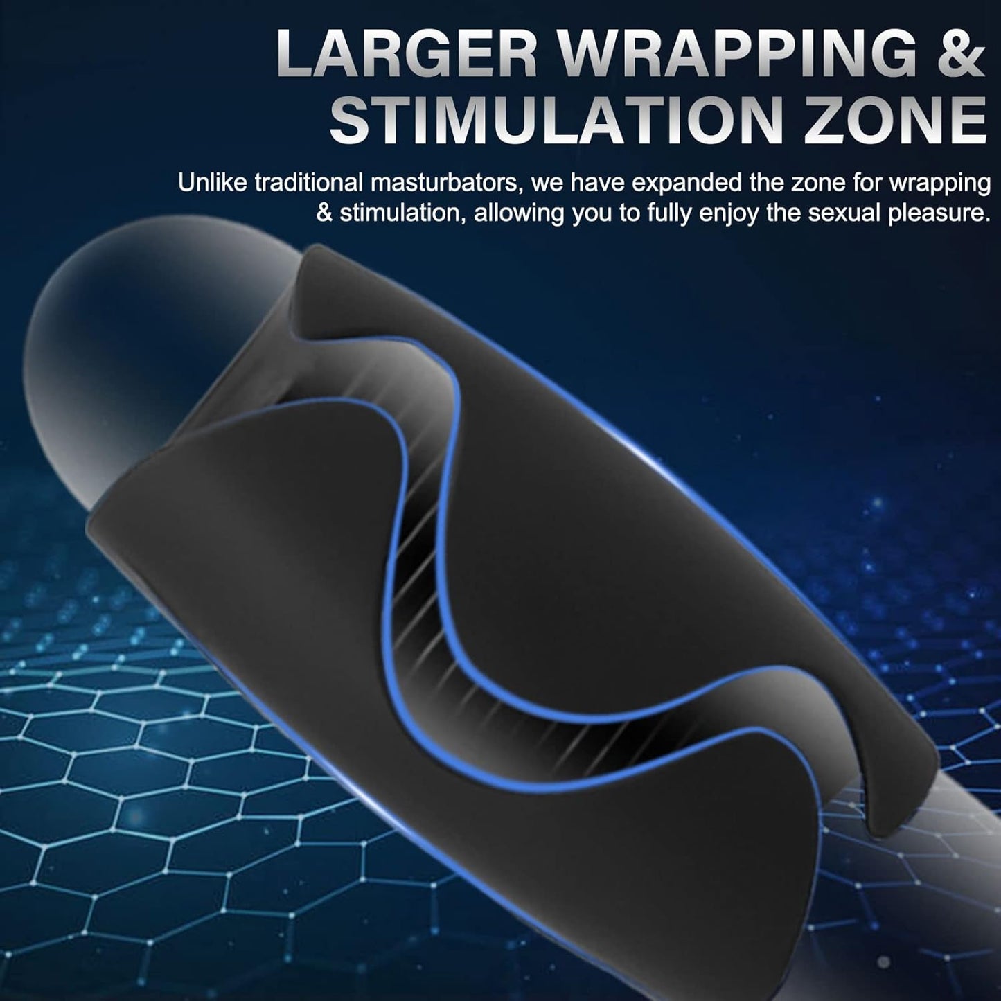 Electric Penis Trainer Vibrator Masturbator with 10 Vibration Modes & 40 ℃ Heating