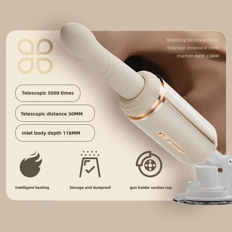 Telescopic Thrusting Dildo Vibrator Massager Sex Machine with 7 Thrusting & 7 Vibrating