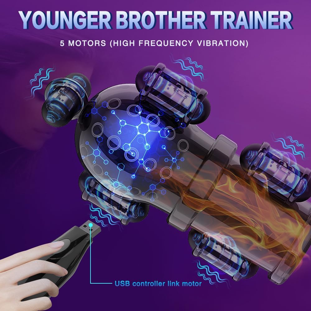 360° Wrapping Stimulator Glans Vibrator Penis trainer Masturbator with 10 Vibration Modes