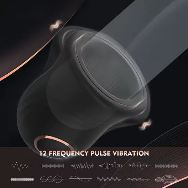 Automatic Masturbator Penis Trainer Vibrator Glans Massage with 12 Vibrations