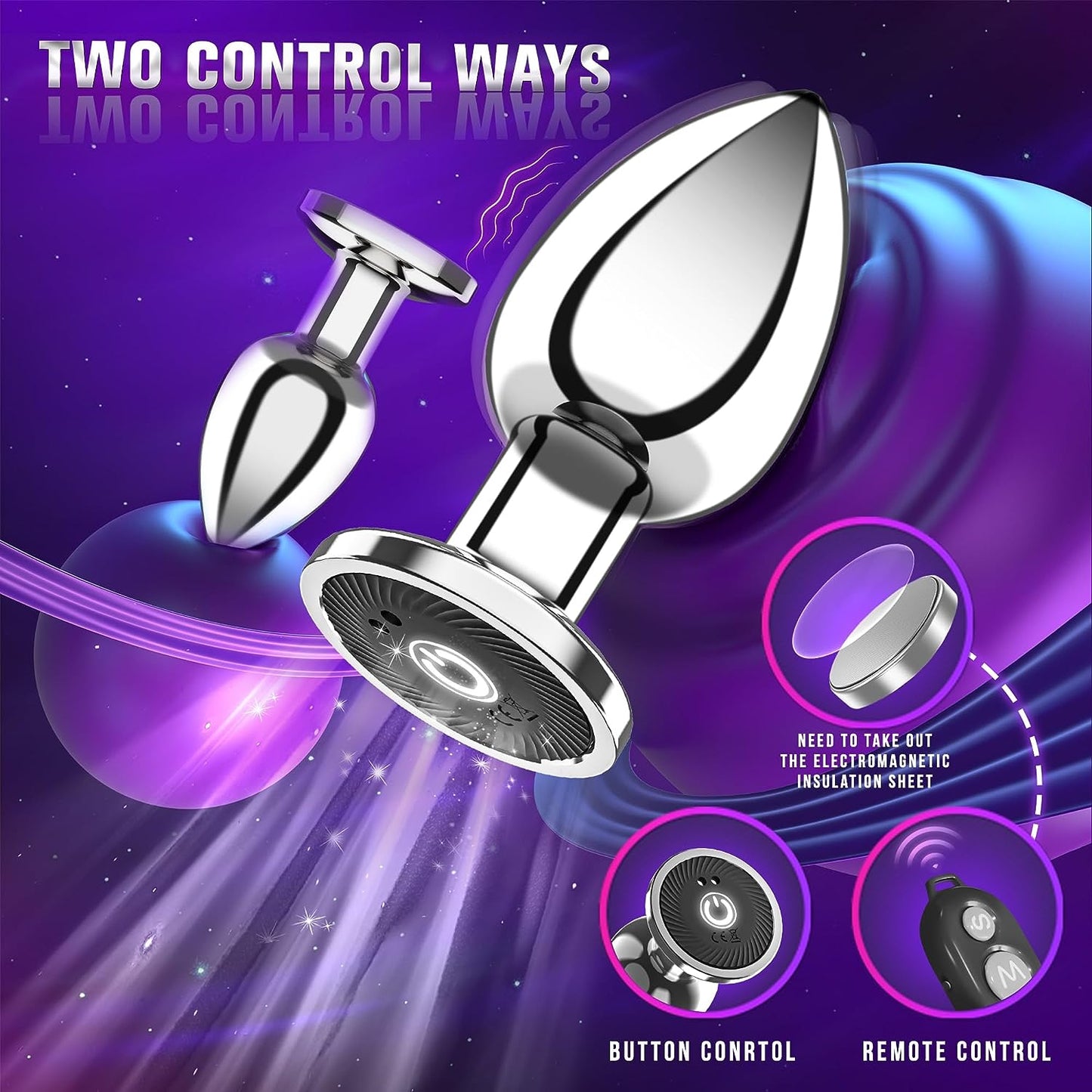 Plug Anal Anal Toys Butt Plug avec 10 Modes Vibrateur Télécommandé