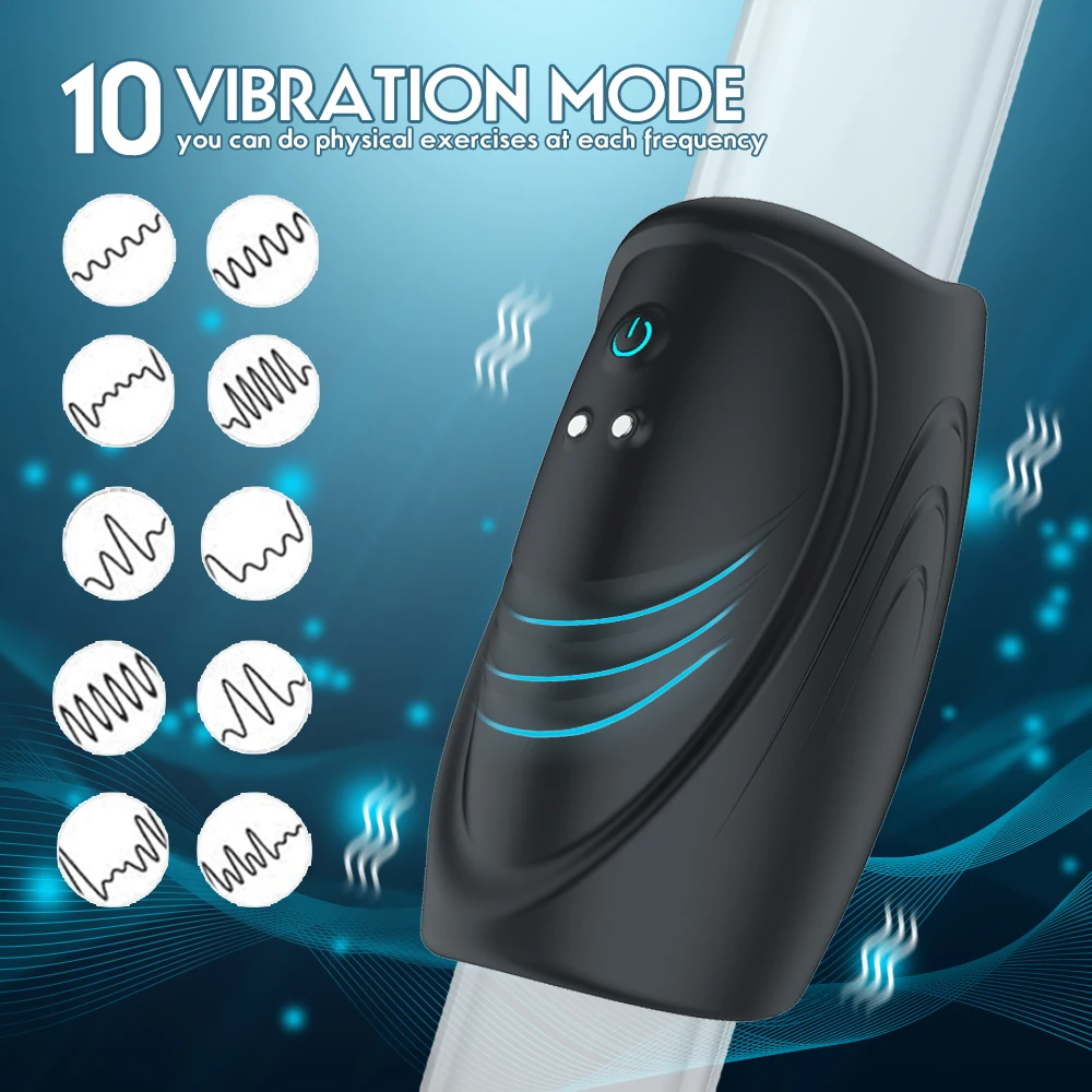3 IN 1 Penis Trainer vibrator Glans Massager Masturbator with 10 Vibration Modes