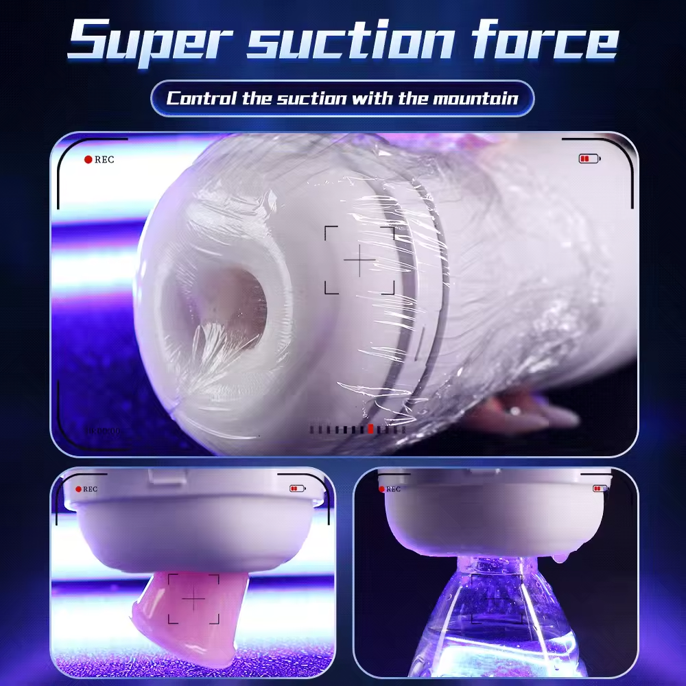 Automatic Masturbator Stroker Blowjob Machine with 5 Suction & 10 Vibration Modes