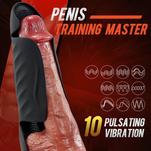Glans Trainer Penis Massage Masturbator with 10 Pulsating Vibration Modes