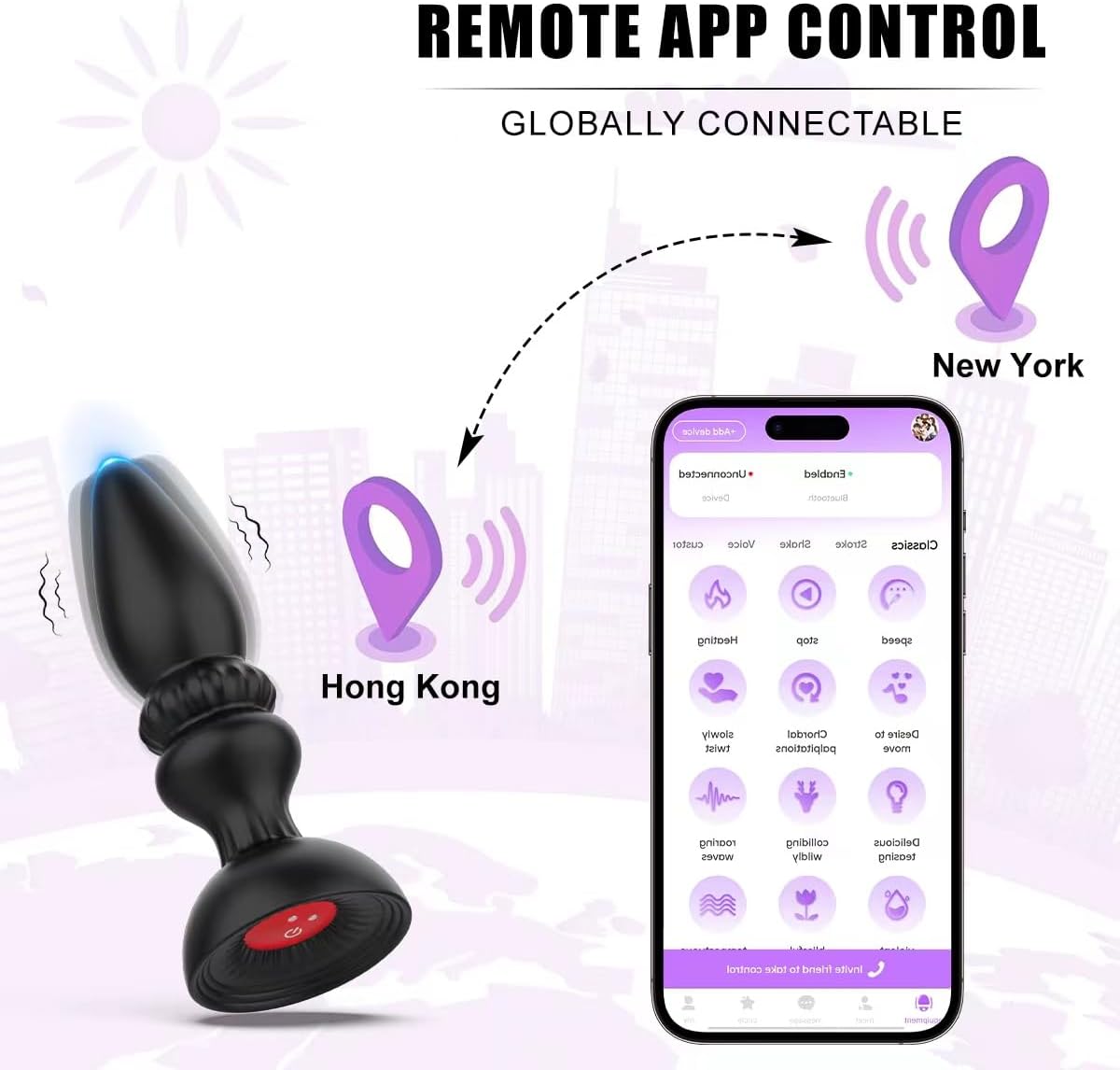 Smart Anal Plug Vibrator Butt Plug Prostate Massager with 10 Vibrators Modes