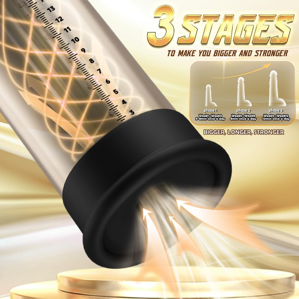 Air Pressure Electric Penis Pump Extender with 6 Training Modes & 5 Suction Intensities