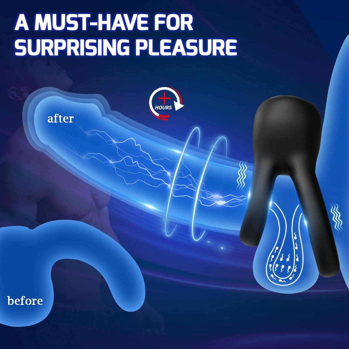 Detachable Double Penis Ring Trainer 10 Powerful Vibration Modes