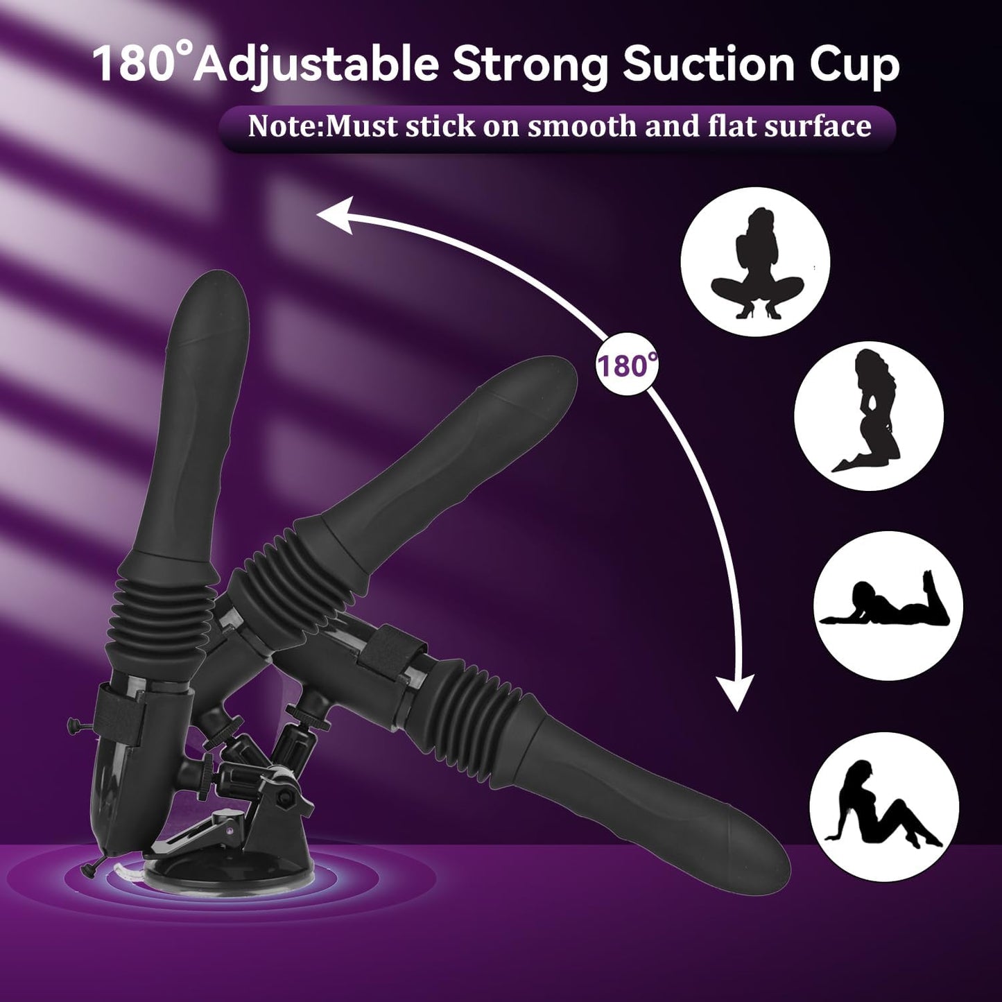 Automatic Thrusting Sex Machine Realistic Dildo with 10 Vibrations & Thrusting Modes