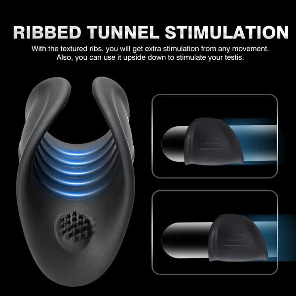 2 IN 1 Penis Endurance Trainer Glans Massager Masturbator with 10 Powerful Vibrations