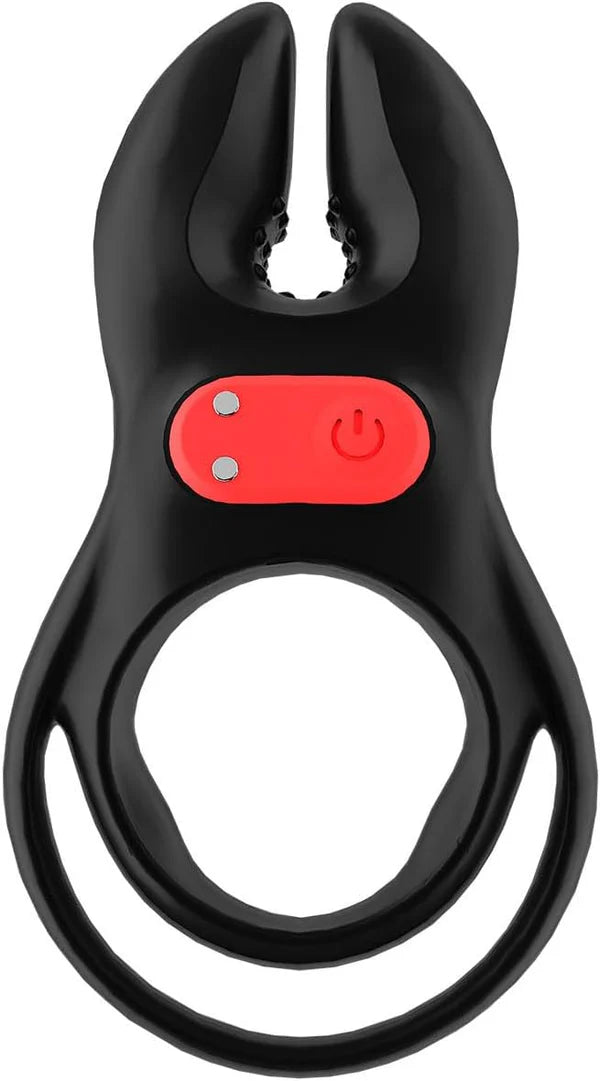 Double Motor Penis Ring Vibrator Glans Trainer Stimulator with 10 Vibration Modes