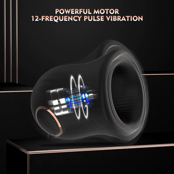 Automatic Masturbator Penis Trainer Vibrator Glans Massage with 12 Vibrations