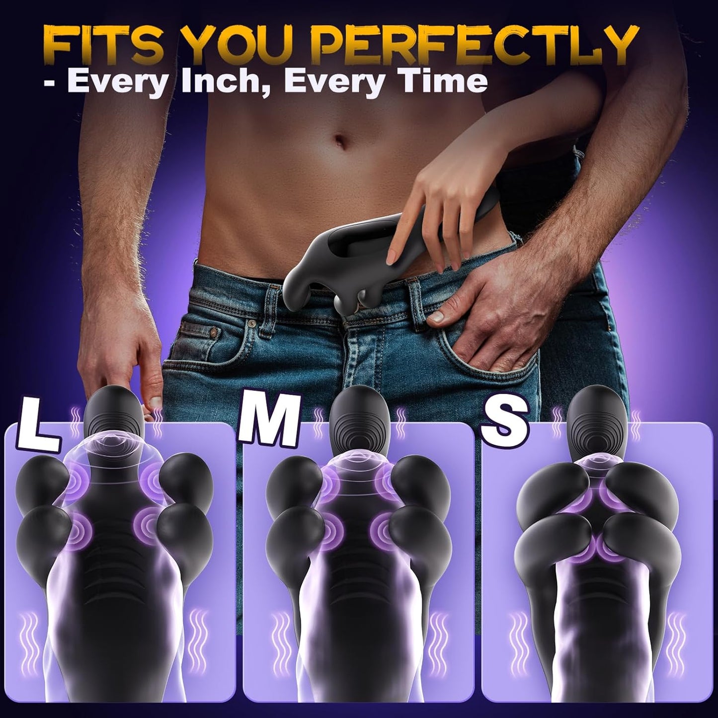360° Blowjob Training Wrap Penis Trainer Vibrator with 10 Clamping & Vibrating Modes