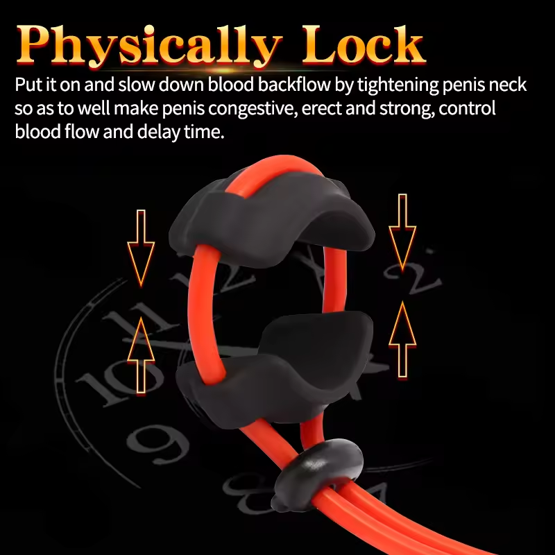 Adjustable Penis Ring Rope Chastity Delay Glans Trainer