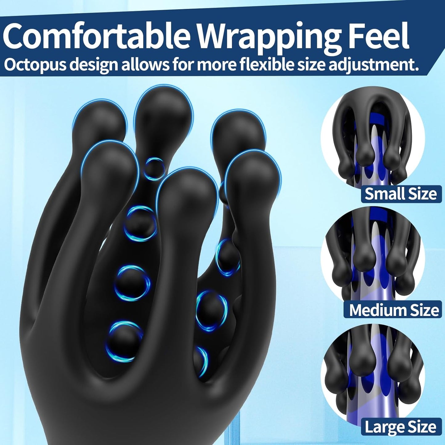 Massage du pénis avec stimulation des grains à 360 ° avec 10 modes de vibration