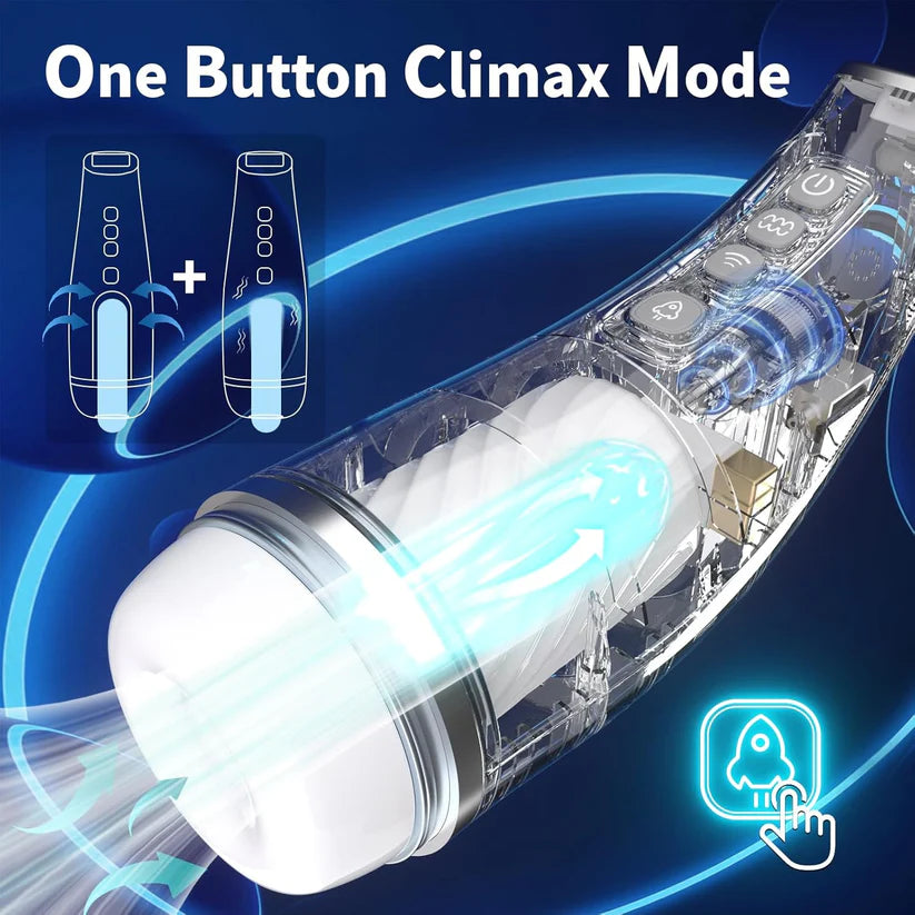 LCD Display Smart Masturbator Stroker with 7 Suction & 10 Vibration Modes