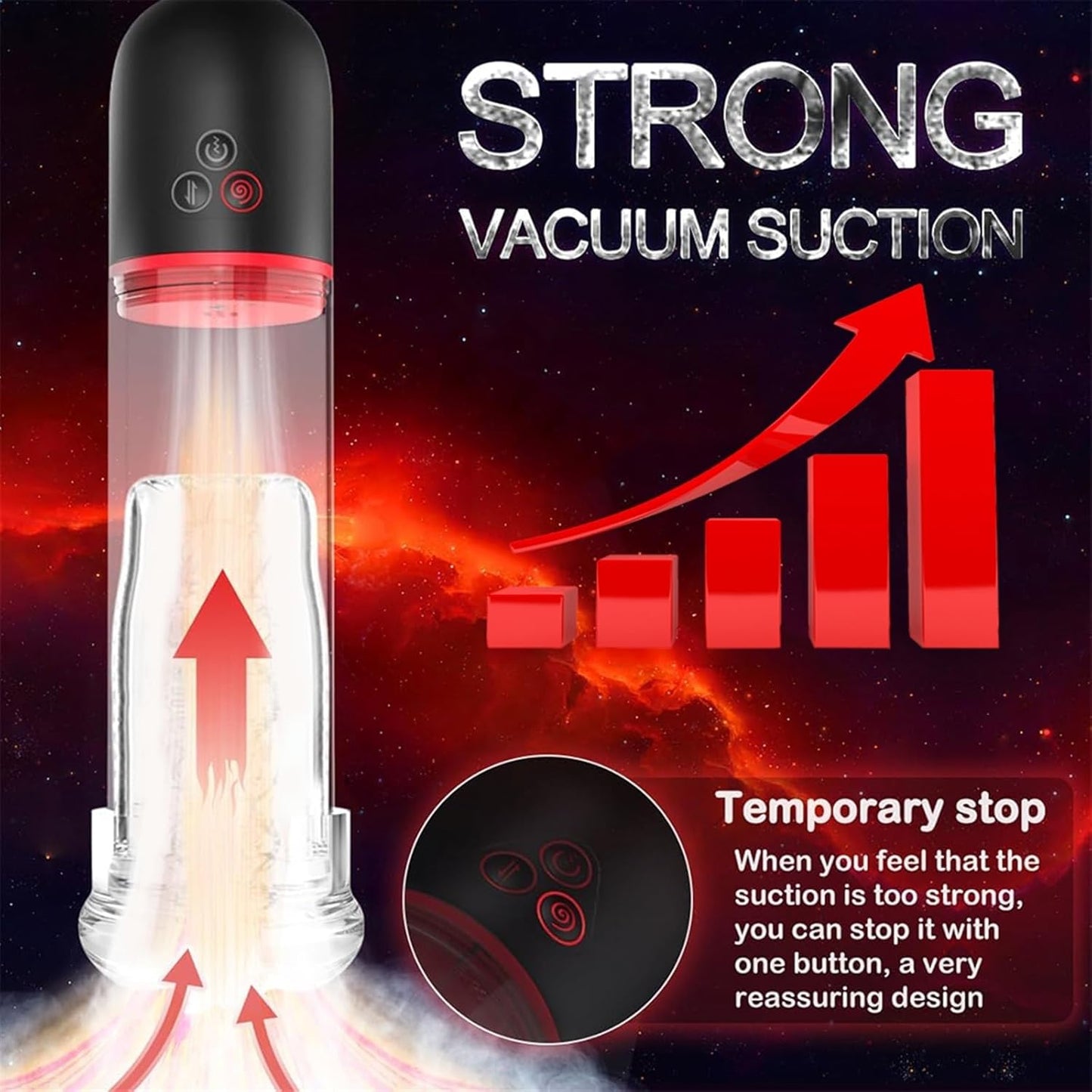 S-HANDE 2 in 1 Automatic Penis Pump Masturbator with 9 Suction Modes