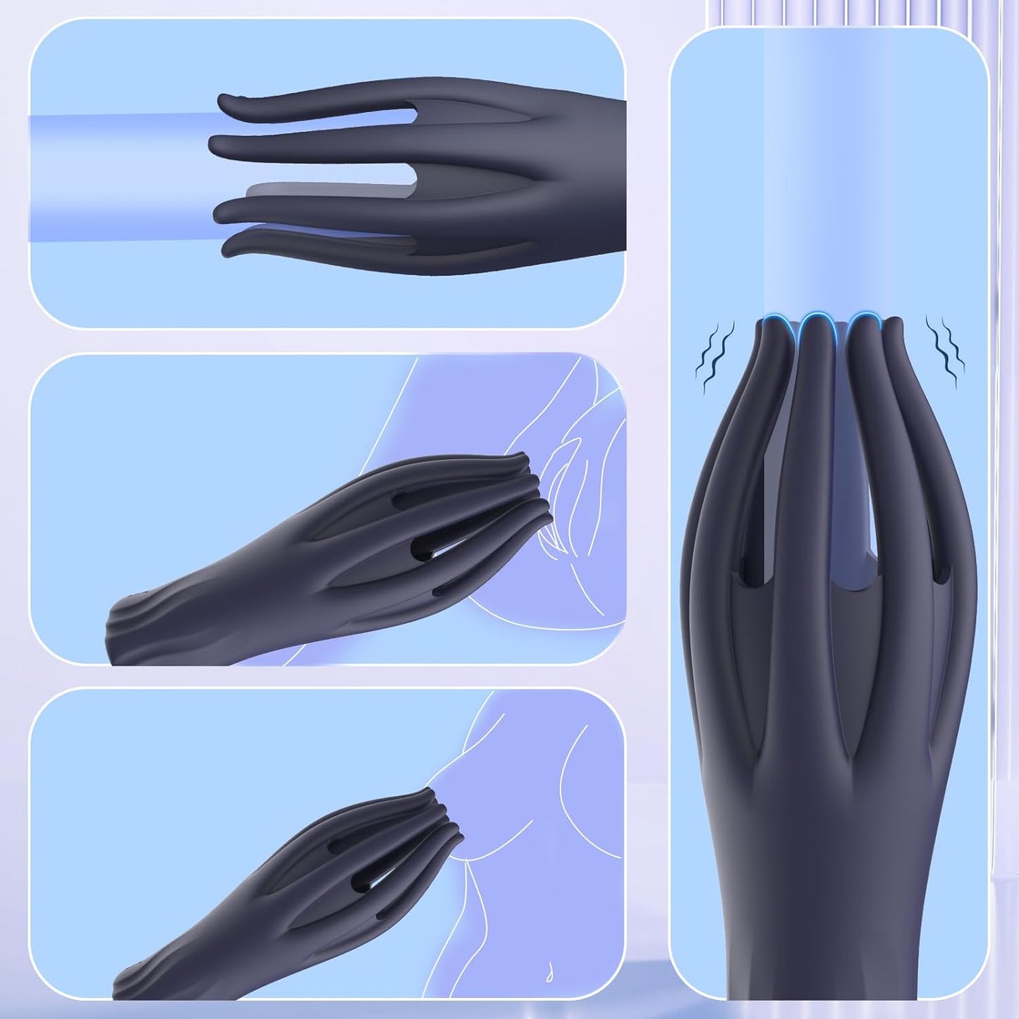 Masseur stimulateur de gland d'exercice 3 en 1 avec 10 modes de vibration puissants
