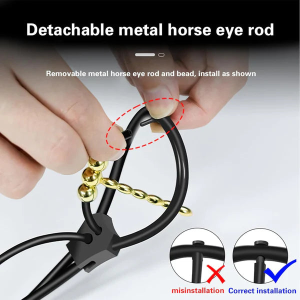 Electric Shock Cock Ring Plug Kit SM Male Chastity Cage Expander