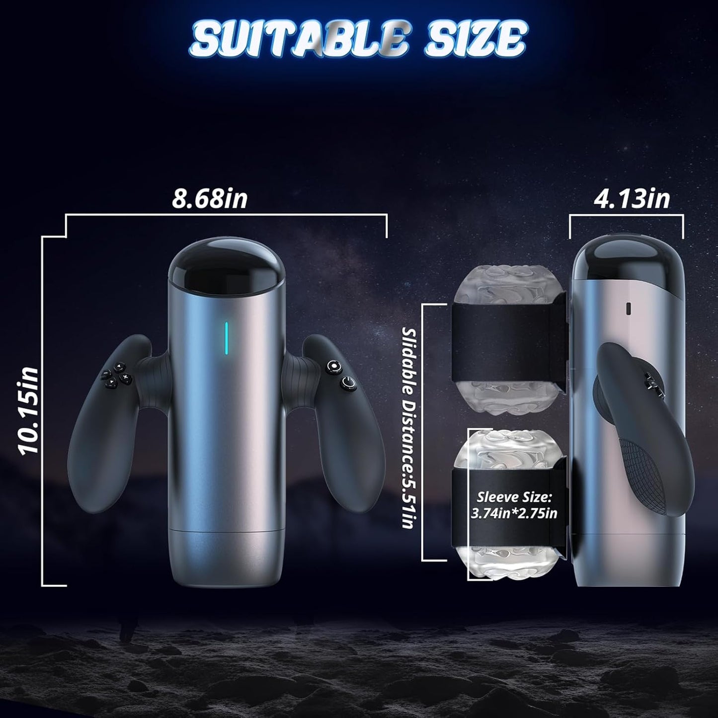 Automatic Masturbator Penis Trainer Stroker with 10 Thrusting & 10 Speeds & 10 Distances