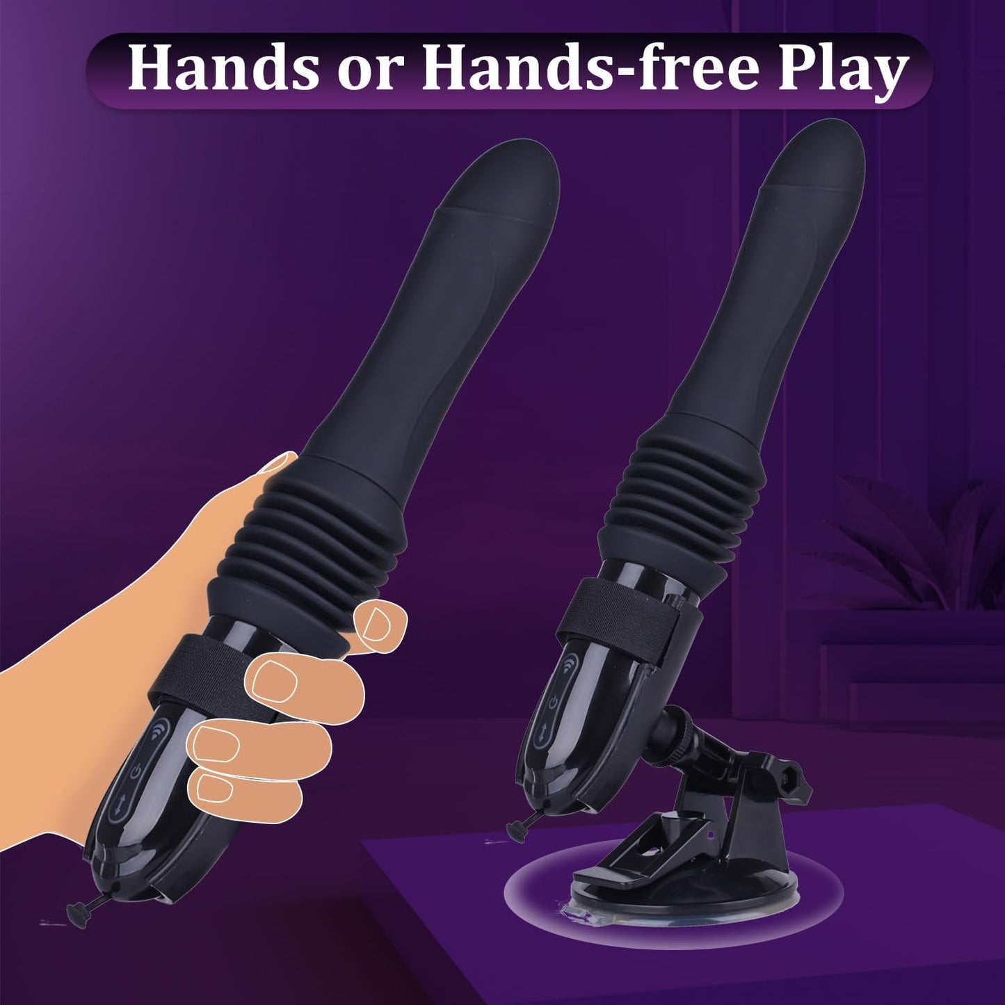 Automatic Thrusting Sex Machine Realistic Dildo with 10 Vibrations & Thrusting Modes
