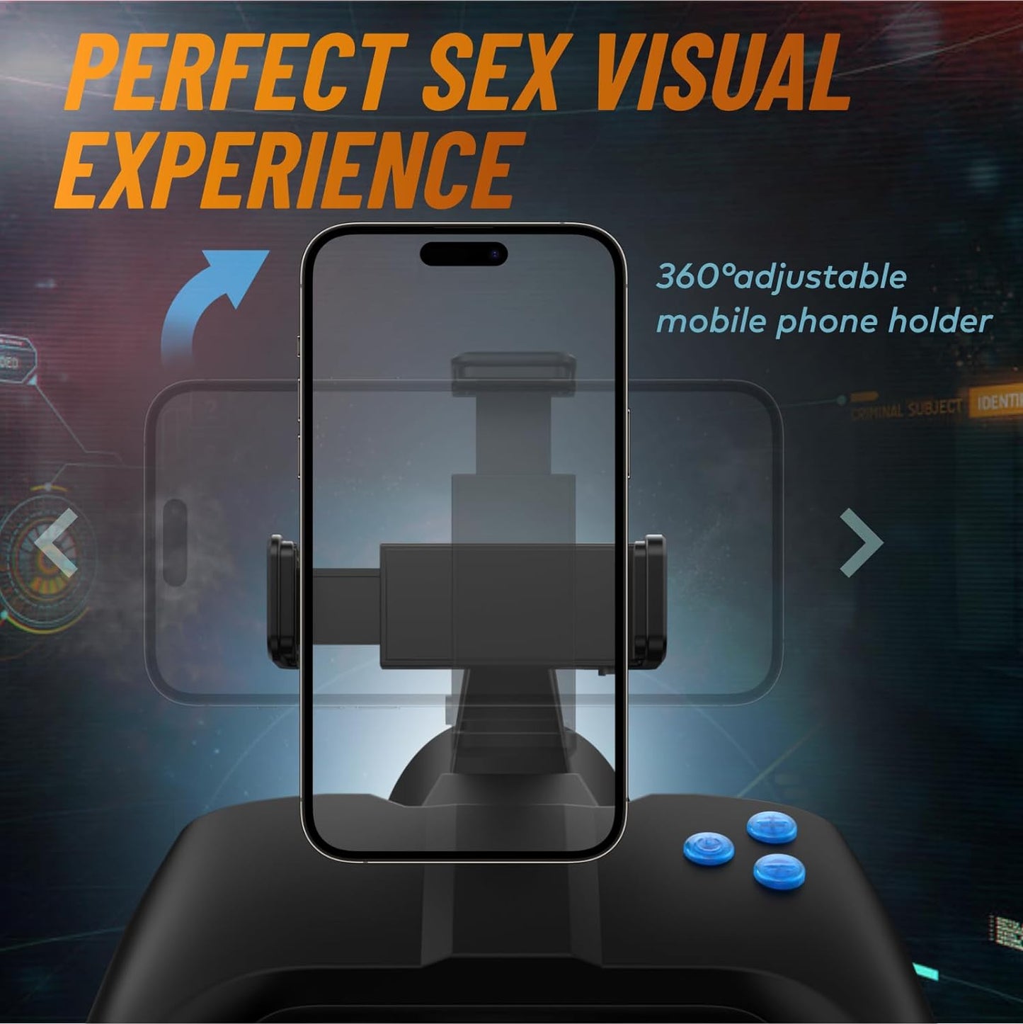 Masturbateur automatique de machine de jeu de sexe avec 6 vibrations scrotales poussant le chauffage