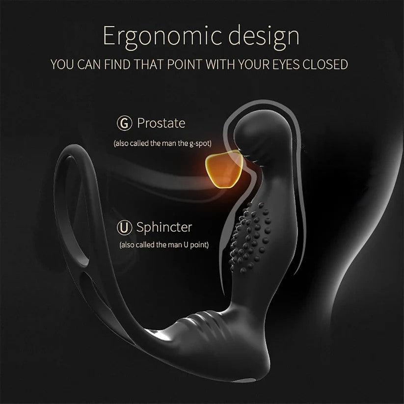 Anal Butt Plug Prostate Massage Vibrator Stimulator with 10 Vibration Modes