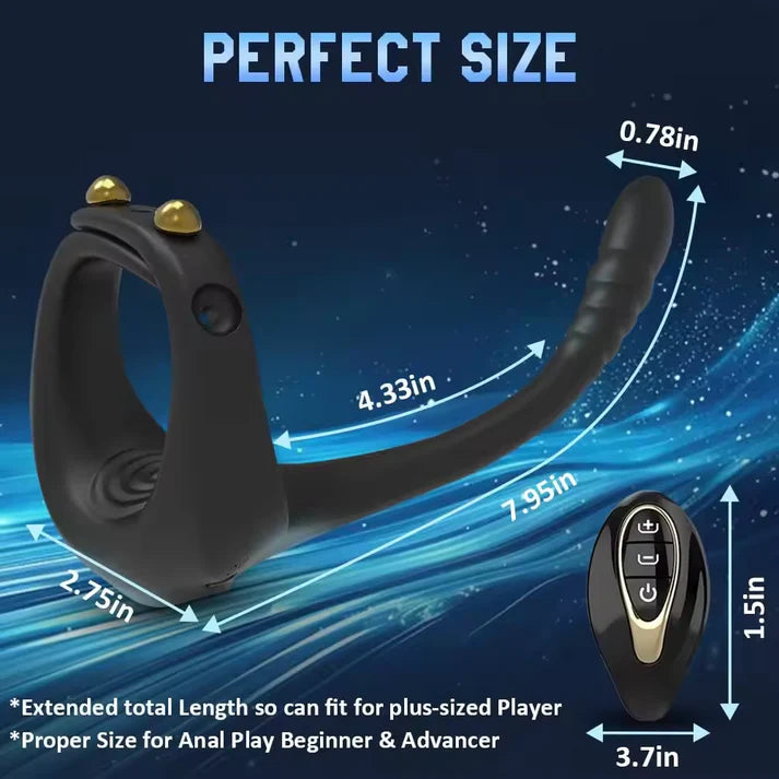3 in 1 Multifunctional Cock Ring Vibrator Prostate with 10 Vibration Modes