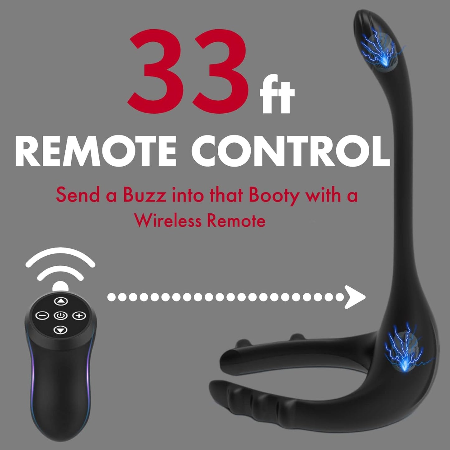 3 in 1 Vibrating Cock Ring Prostate Massagers with 10 Vibration Modes