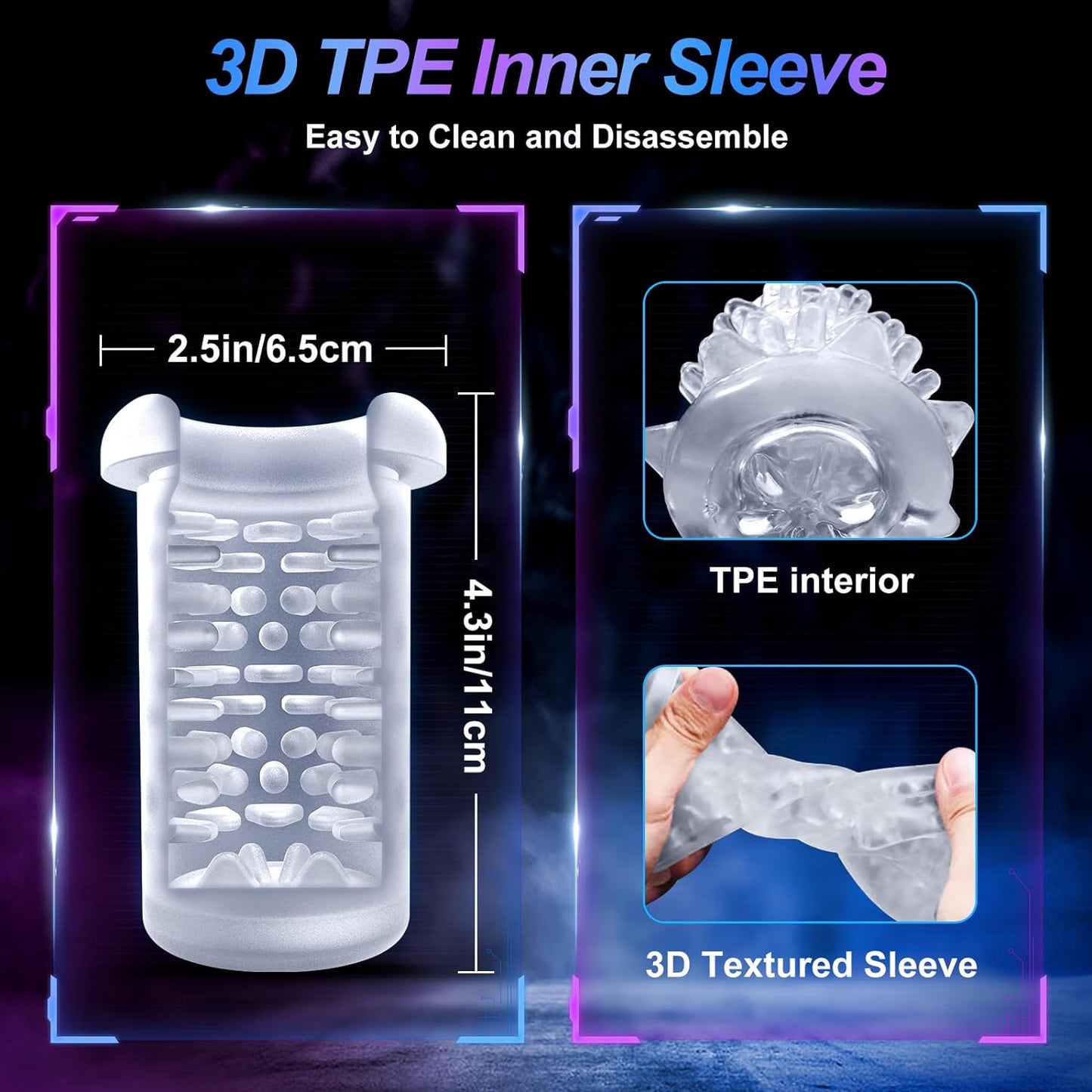 Masturbateur masculin automatique multifonction avec 7 modes de poussée et de rotation