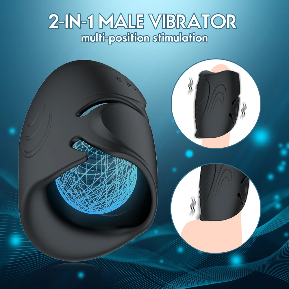 3 IN 1 Penis Trainer vibrator Glans Massager Masturbator with 10 Vibration Modes