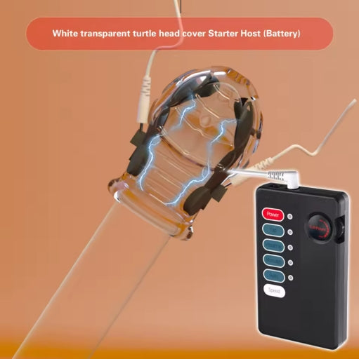 Electric Shock Cock Ring Penis Glans Sleeve Ejaculator Masturbator