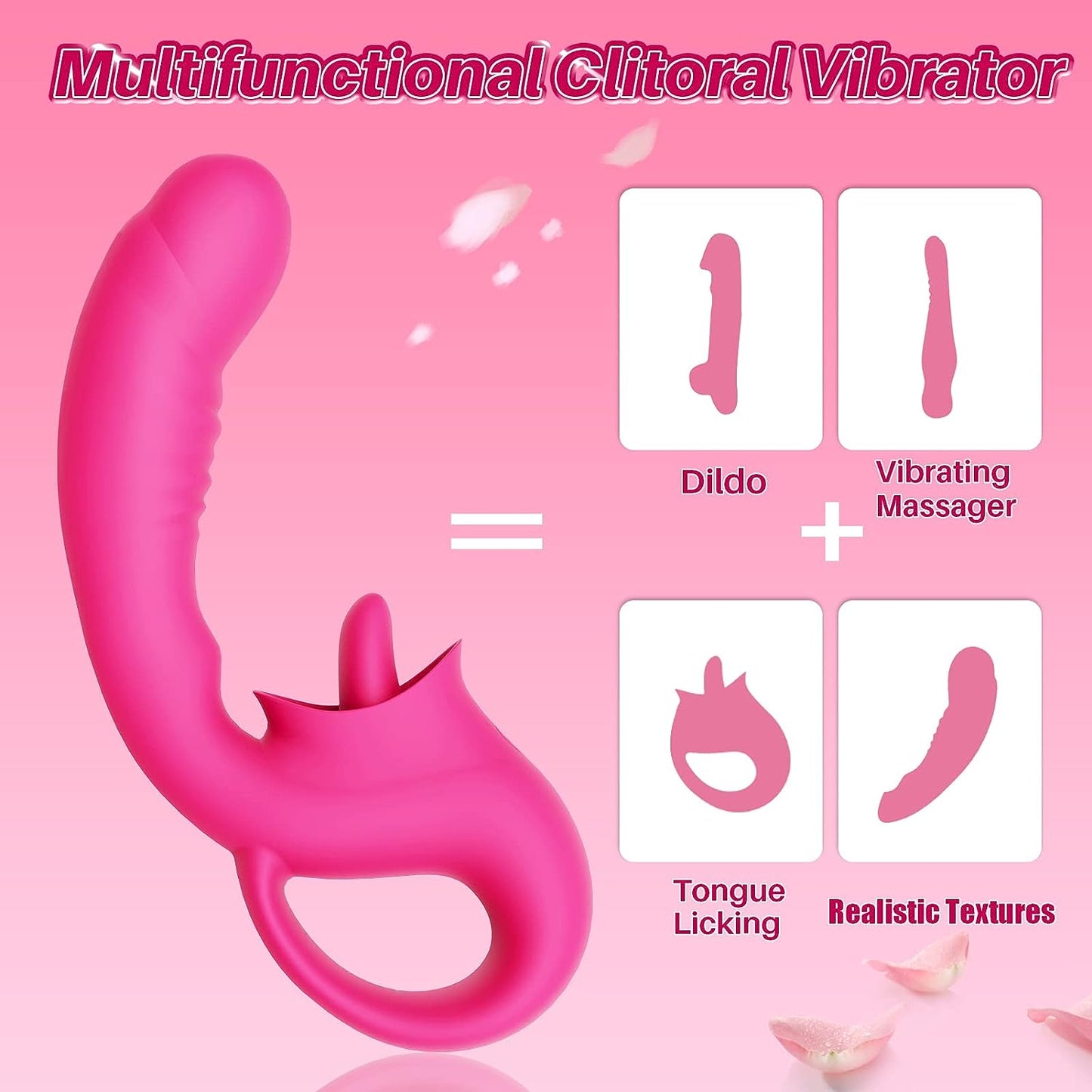 10 modes de léchage et de vibration Vibromasseur point G pour léchage clitoridien