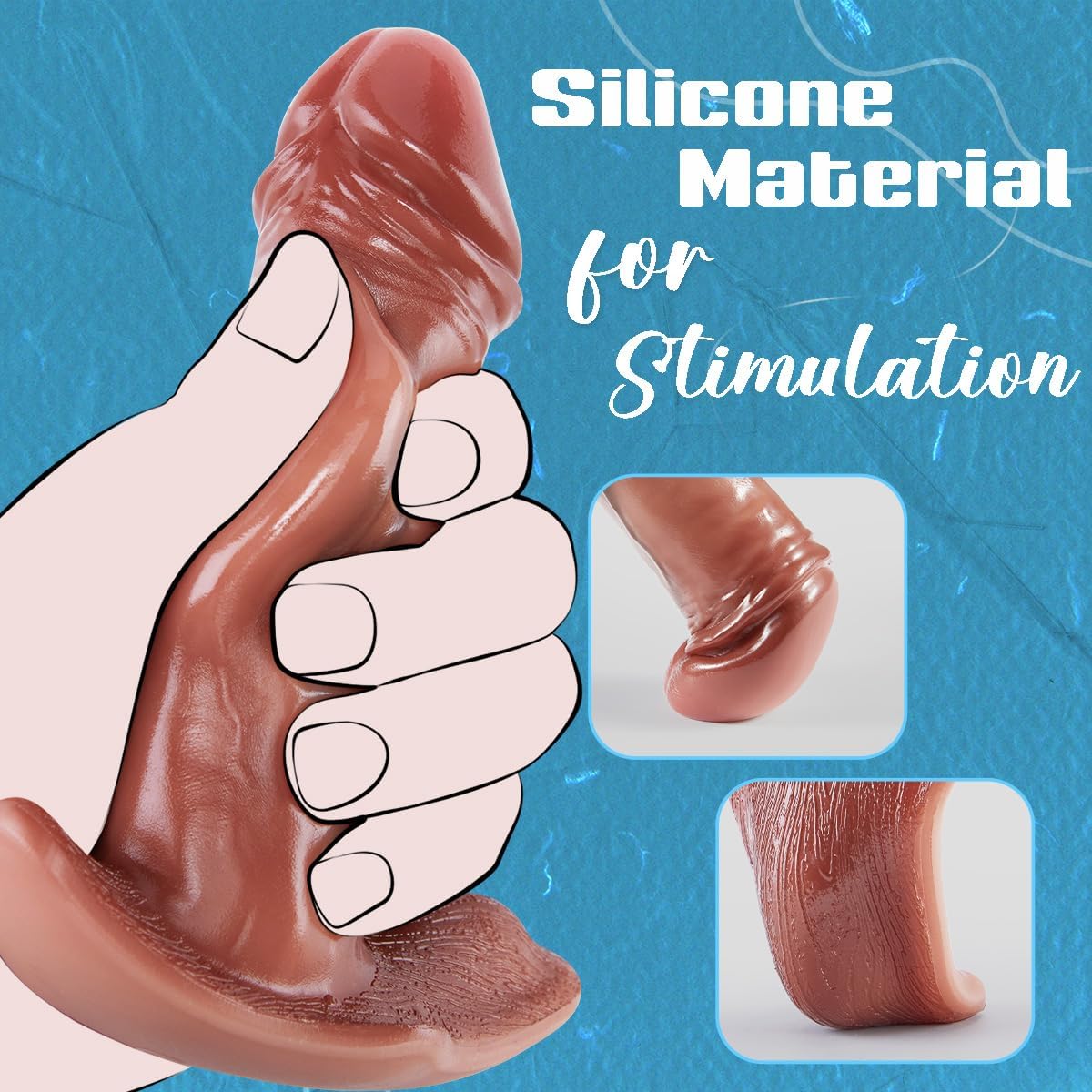 8 Gode de poussée portable réaliste à poussée et vibration avec télécommande