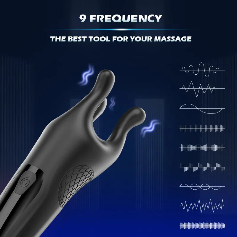 3 IN 1 Penis Trainer Glans Stimulator Massager Masturbator with 9 Modes
