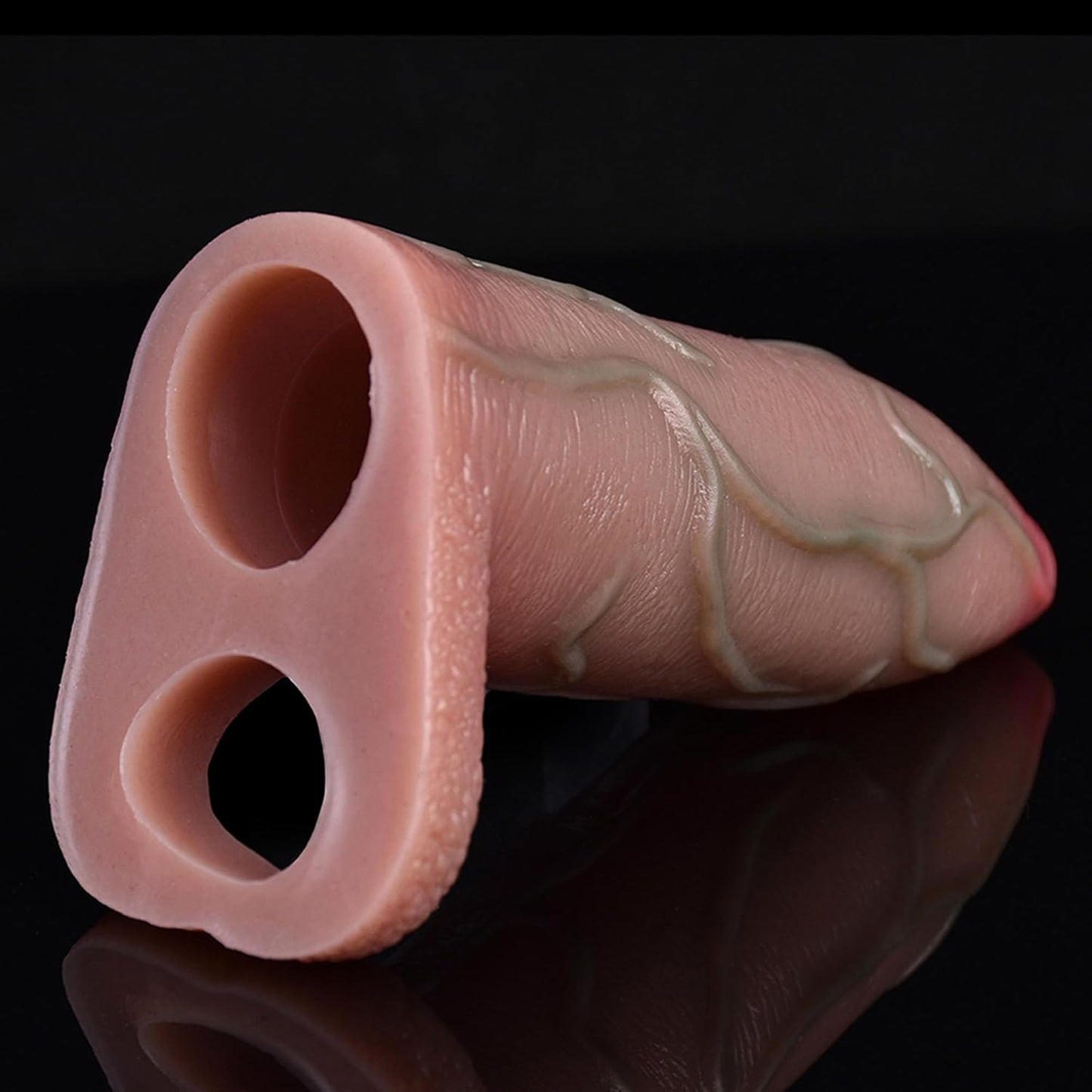 Realistic Penis Sleeve Dildo Enlarger with Penis Ring