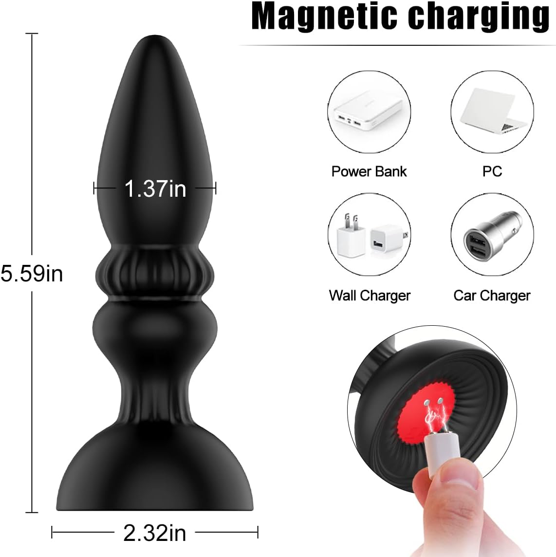 Smart Anal Plug Vibrator Butt Plug Prostate Massager with 10 Vibrators Modes